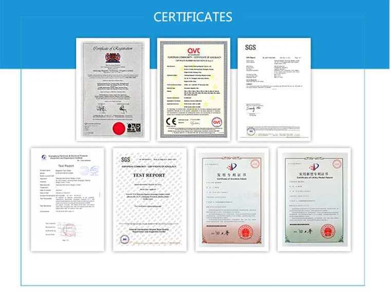 certificates of neodymium magnets with hole