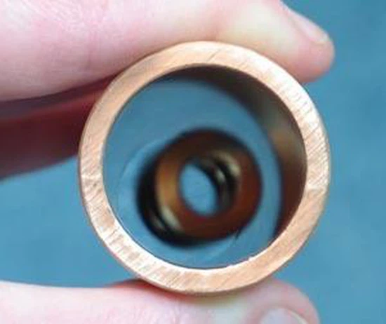 Magnet placed in copper tube Magnet placed in copper tube
